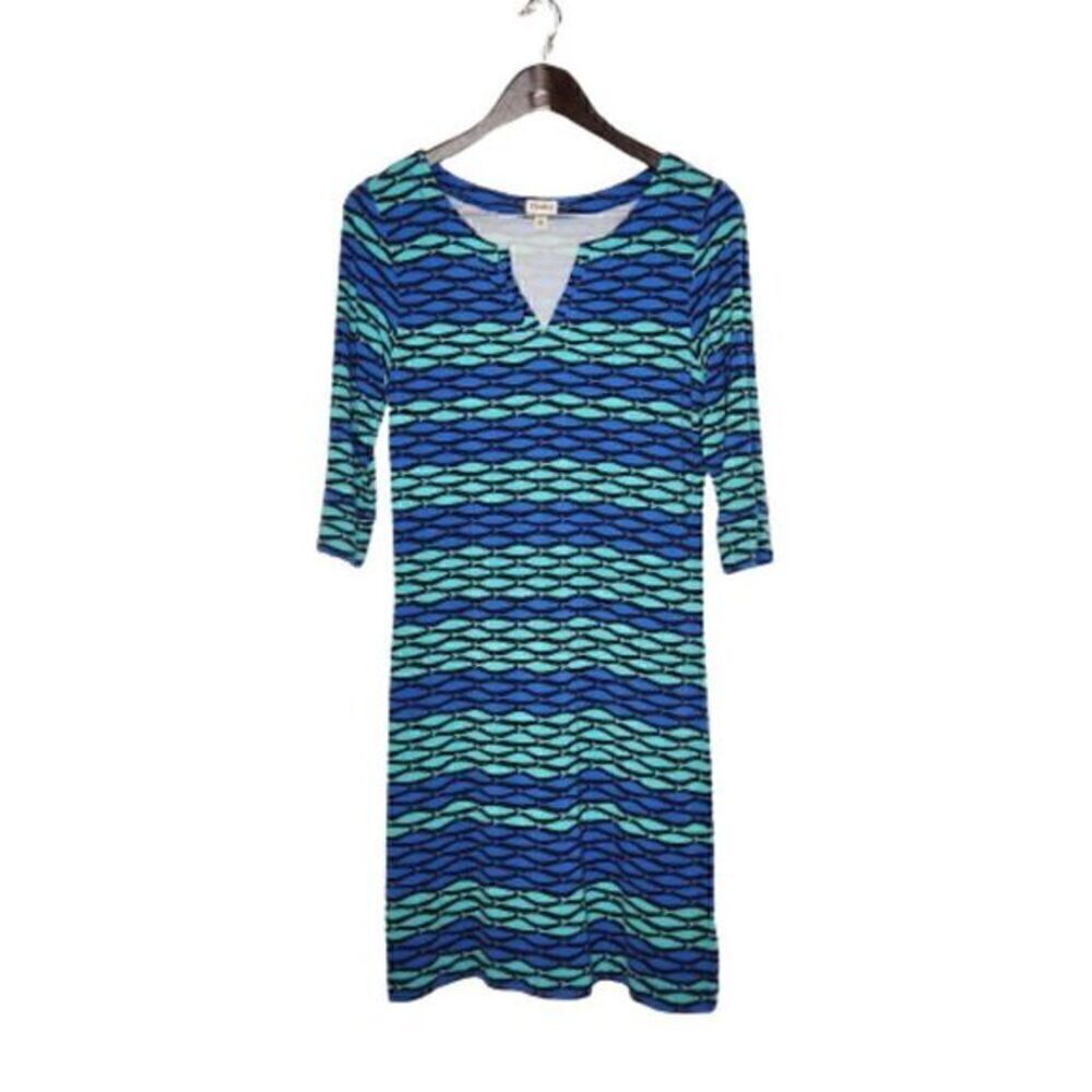 HATLEY School of Fish Printed Sheath Dress  S/P